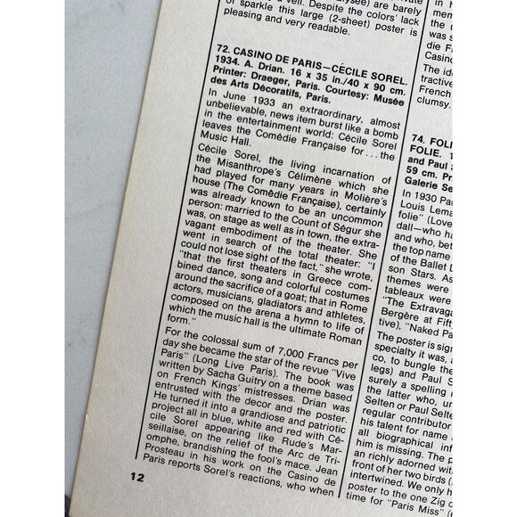 Folies En Folie, Mistinguett, Casino De Paris, Cecile Sorel, Music Hall Posters - Picture 4 of 5